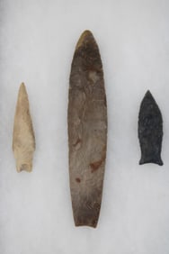 (3) Prehistoric Native American Spear Points or ARROWHEADS (ONE$)