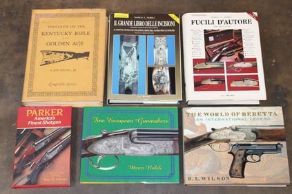(6) Hardback Books on Guns and Gun Making, Copyright 1960-(ONE$)