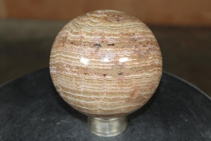 Big BANDED ARAGONITE Mineral Sphere