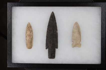 (3) Prehistoric Native American SPEAR Point or ARROWHEADS (ONE$)