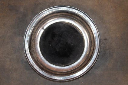 Antique Silver OFFERING PLATE with a Memorial Inscription from 1908