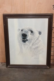 Large Phil Prentice Polar Bear Art Print