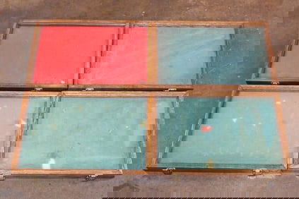 (4) Wood and Glass Display Cases or Shadow BOXES (ONE$)