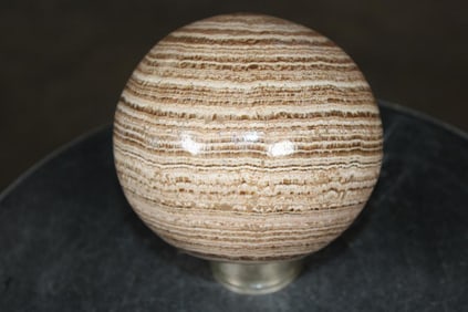 Big BANDED ARAGONITE Mineral Sphere