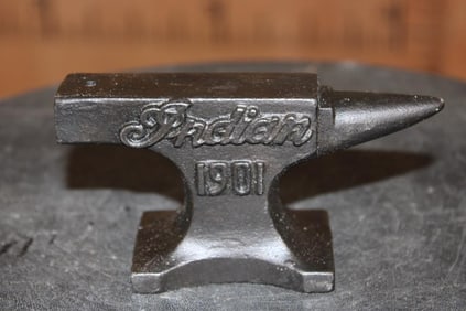 Reproduction "Indian 1901" Motorcycles Cast Iron Miniature ANVIL