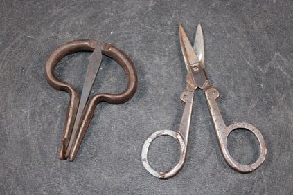 (1) Antique JAW HARP or Jews Harp and (1) Antique Made in Germany Folding Pocket SCISSORS (ONE$)