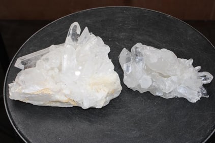 (2) Clear CRYSTAL QUARTZ Clusters (ONE$)