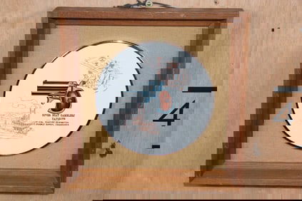 Vintage Tile Framed Art Featuring a River Boat and a 41 Cal. Rimfire Remington Double Barrel
