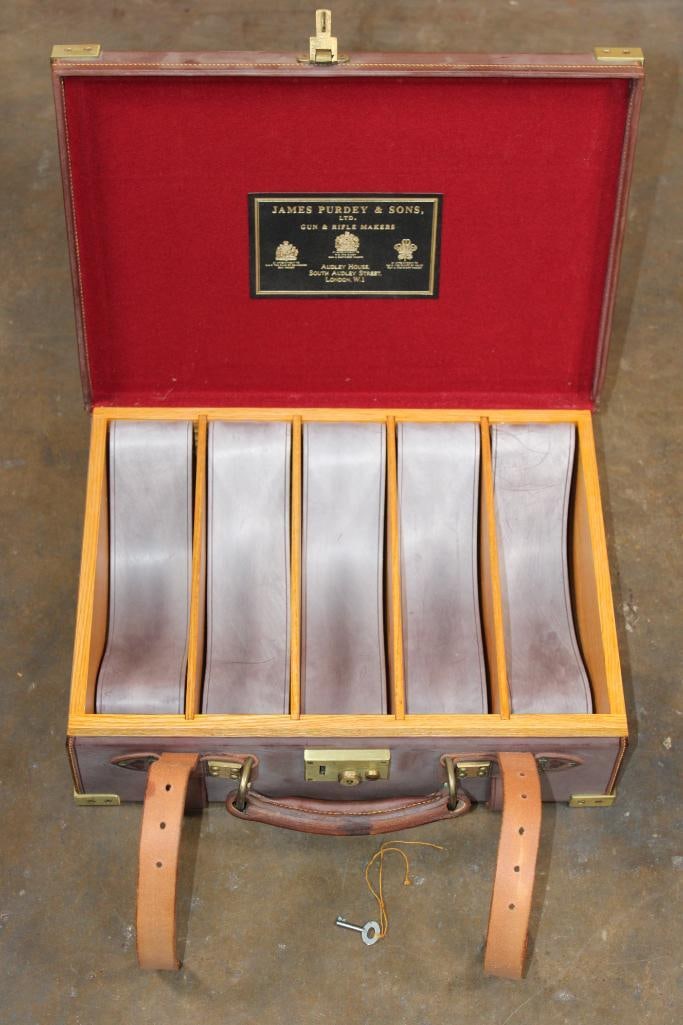 James Purdey & Sons Brass, Oak, and Leather Cartridge Magazine Box (1 of 10)