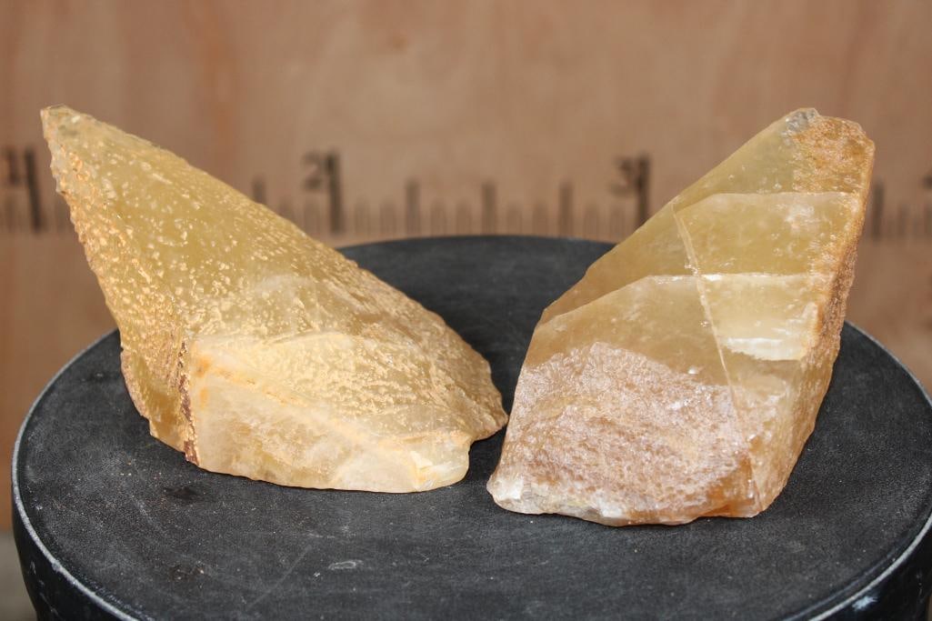 (2) Dogtooth HONEY CALCITE Mineral Specimens (ONE$) (1 of 6)