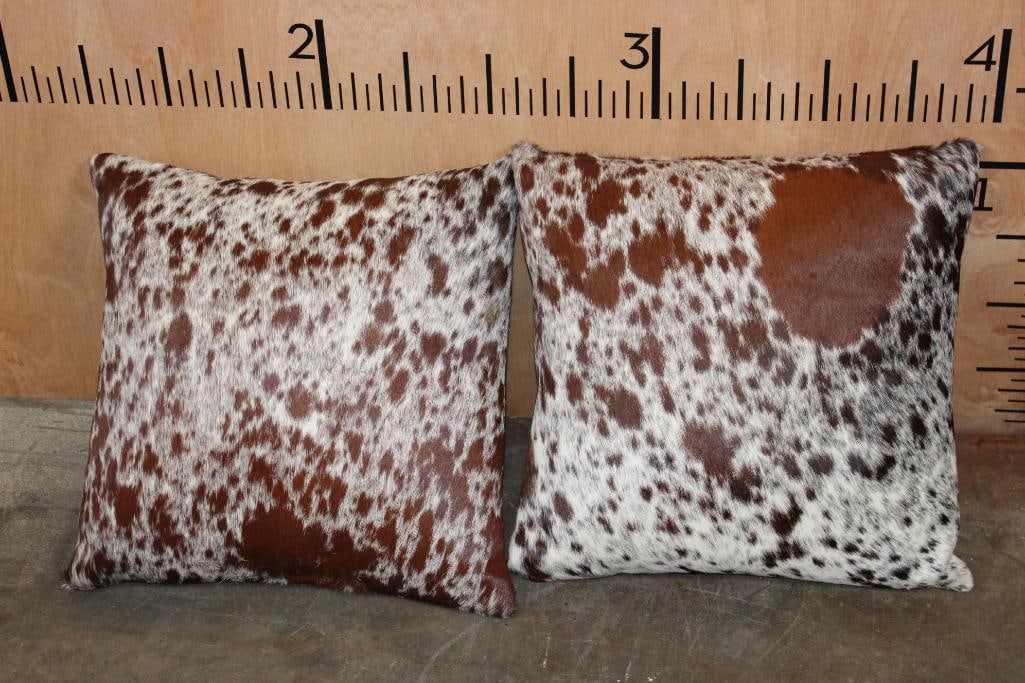(2) Cowhide Pillows (ONE$) (1 of 8)