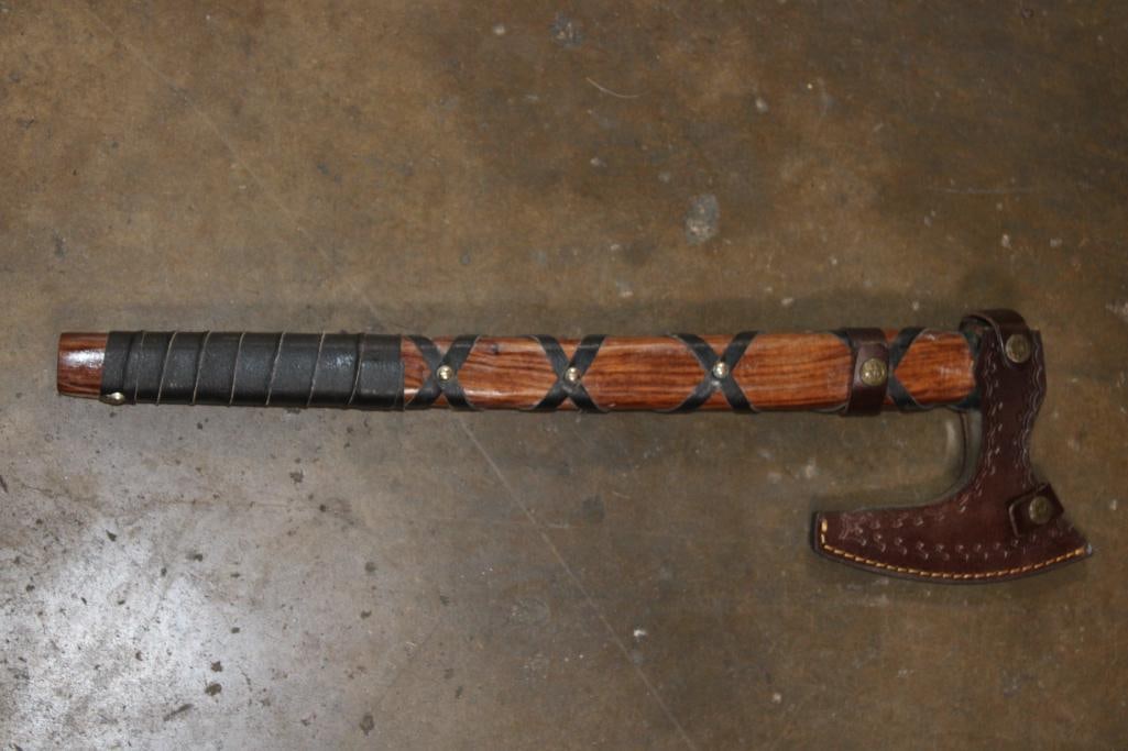 Viking AXE with a Carbon Steel Blade and Wooden Handle (1 of 6)