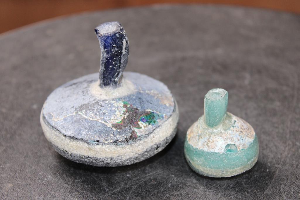 (2) Ancient Roman Glass Bottles from the Roman Empire (ONE$) (1 of 7)