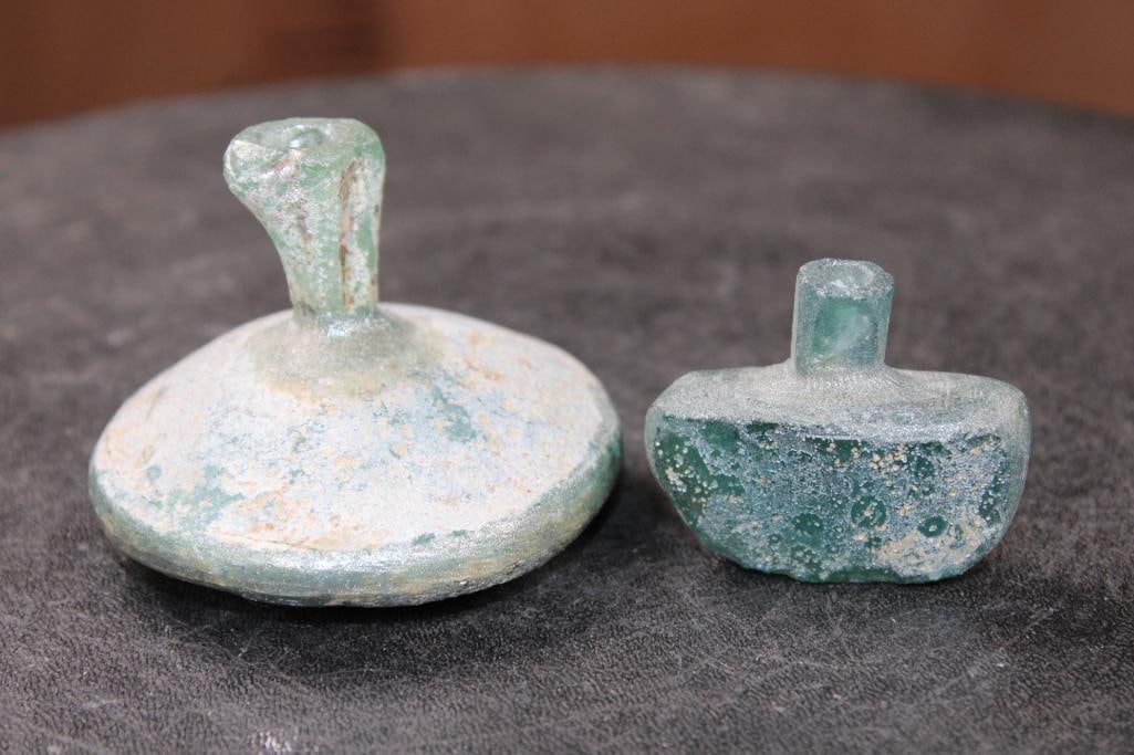 (2) Ancient Roman Glass Bottles from the Roman Empire (ONE$) (1 of 7)