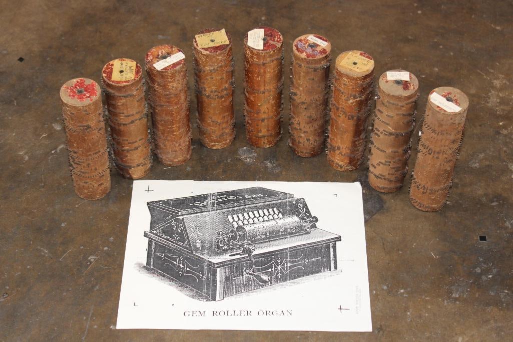 (9) Antique Roller Organ Cobs aka "Music Cylinders" (ONE$) (1 of 8)