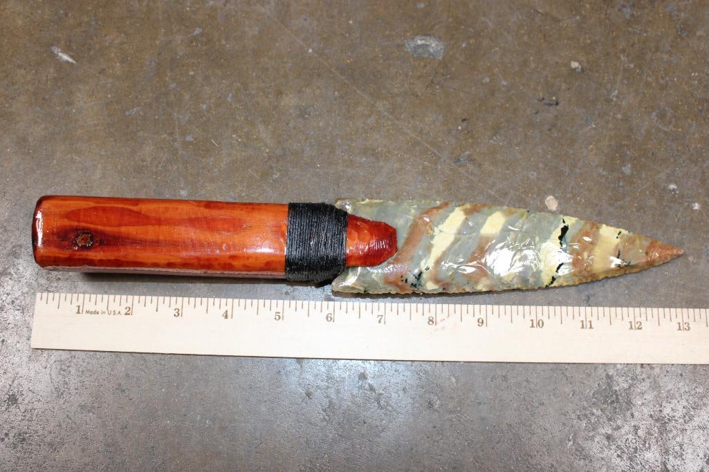 (3) Hand-made and Hand Knapped Glass Bladed Knives by artist Charles Colony - 3