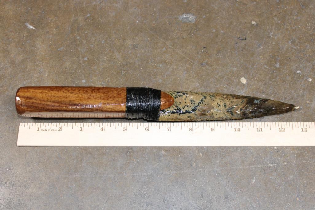 (3) Hand-made and Hand Knapped Glass Bladed Knives by artist Charles Colony - 4