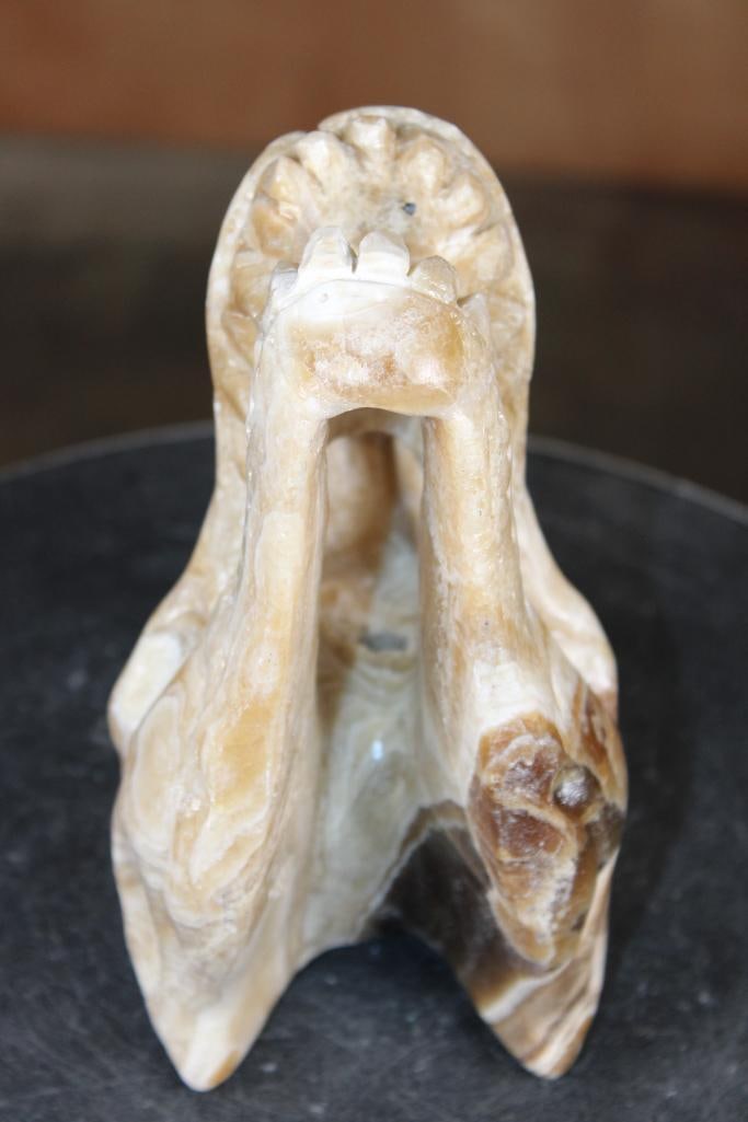 Big Hand-carved AGATE Tyrannosaurus Rex Skull - 9