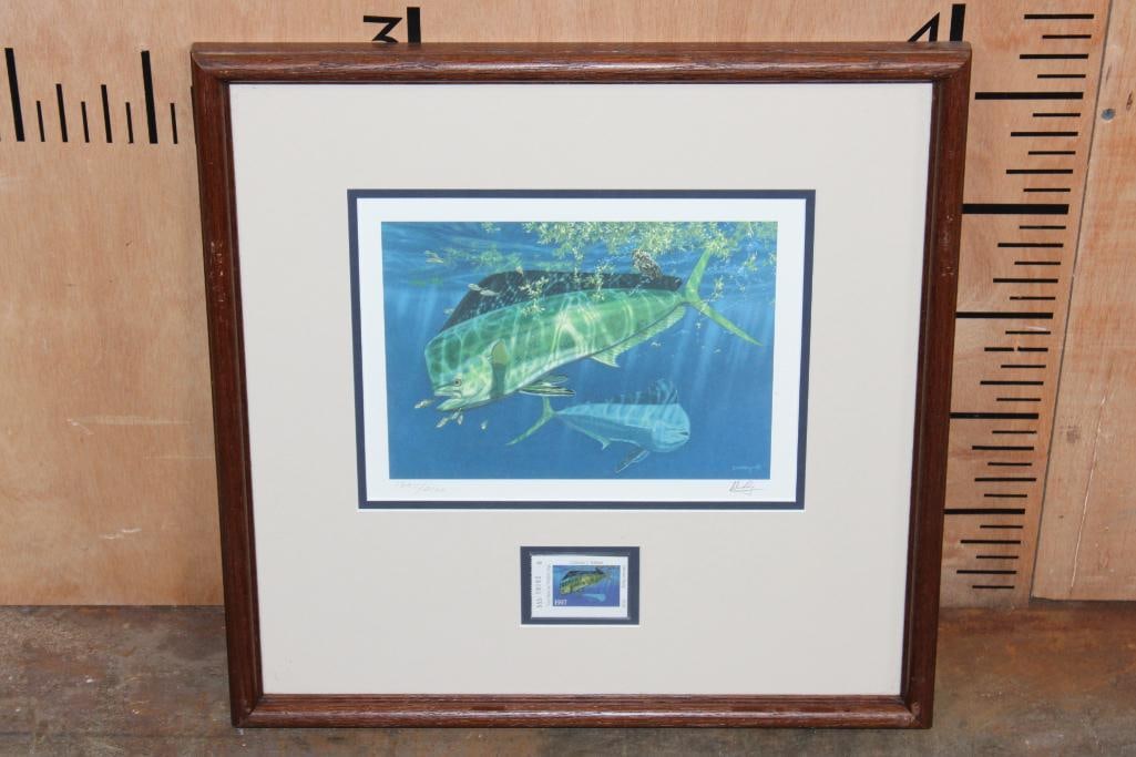 1997 Saltwater Stamp and Print numbered and Signed by Don Ray (1 of 6)