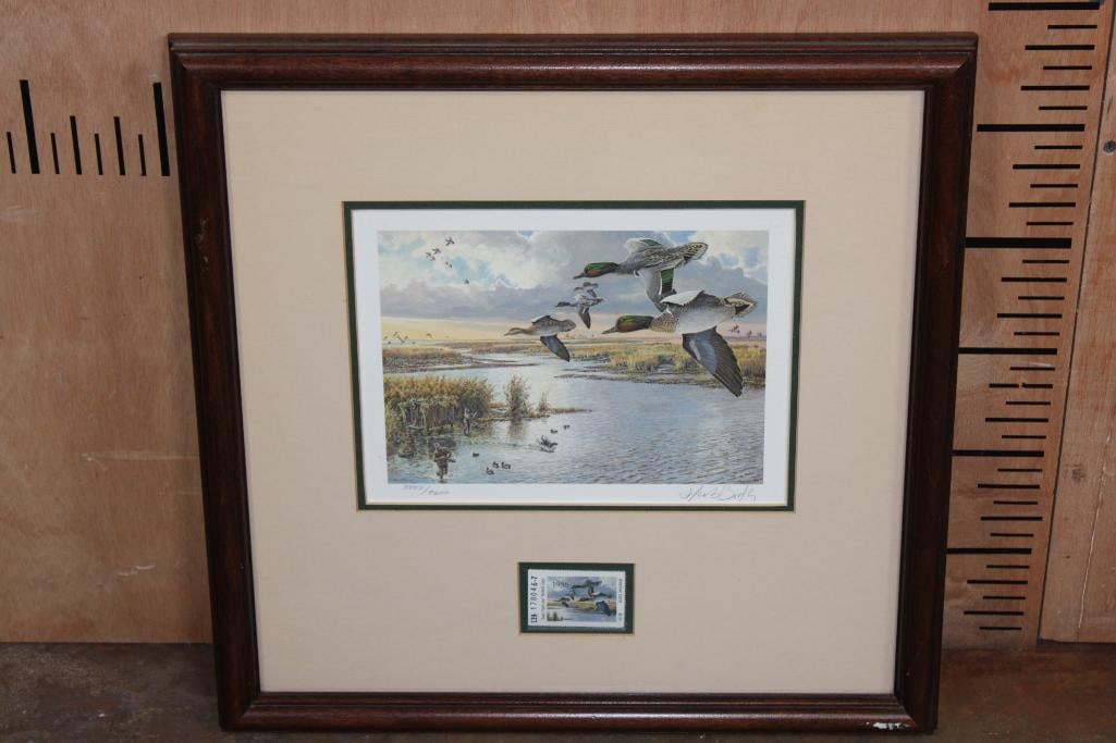 1986 Texas Parks and Wildlife Dept. Stamp and Print signed and numbered by Herb Booth (1 of 6)