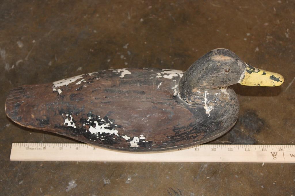 Hand-carved and Painted Wood DUCK HUNTING DECOY - 2