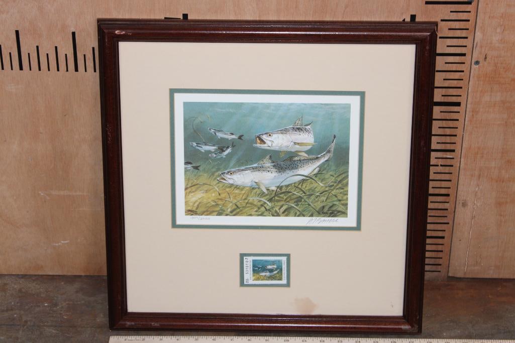 1987 Saltwater Fishing Stamp signed and numbered by Al Barnes (1 of 6)