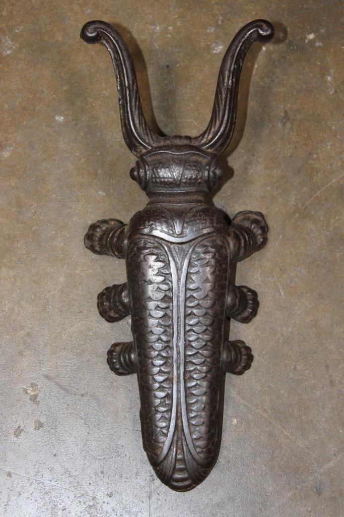 Antique Harbster Bros. Cast Iron Beetle BOOT JACK (1 of 4)