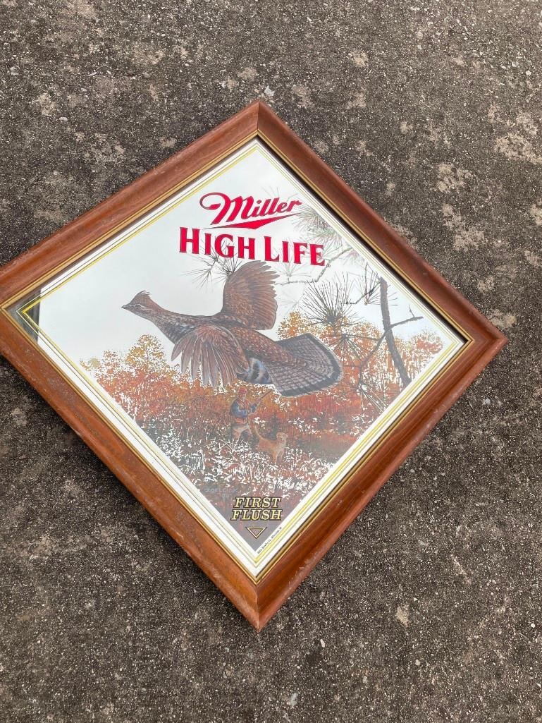 Miller High Life Diamond Wildlife Series "First Flush" Mirrored Beer Advertisement (1 of 5)