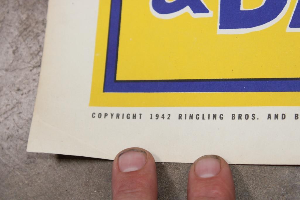 Original "Ringling Brothers Barnum and Bailey Circus" Advertisement from 1942 - 4