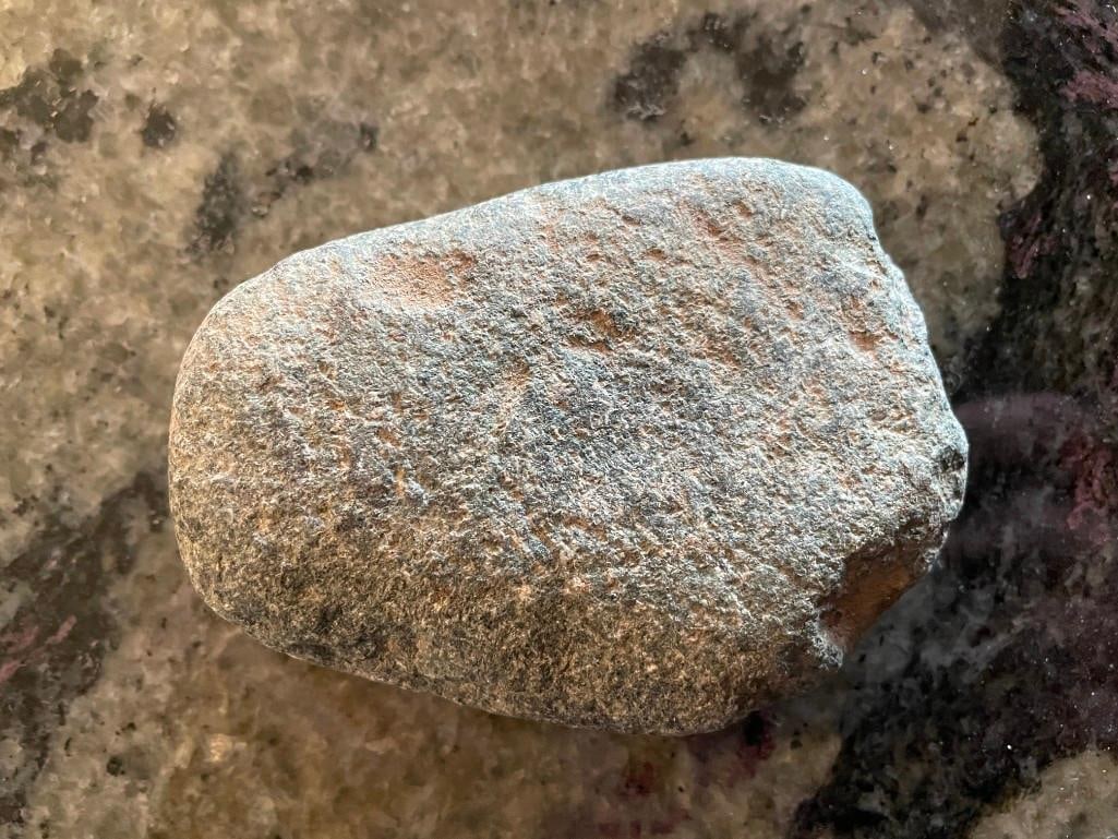 (2) Very Old Primitive STONE AXE Heads and (1) Hammerstone or Grinding Stone - 3