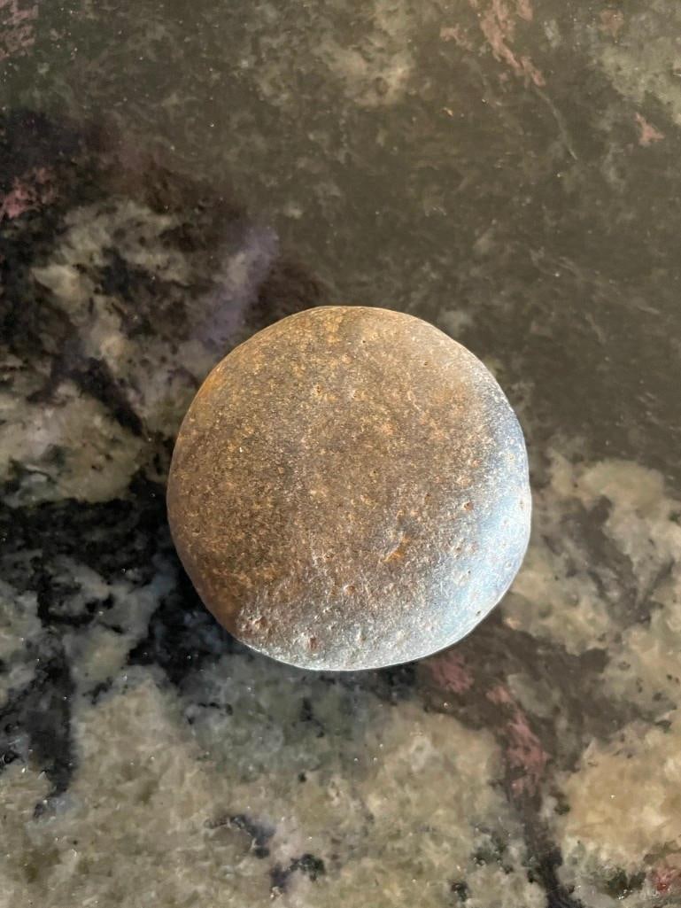 (2) Very Old Primitive STONE AXE Heads and (1) Hammerstone or Grinding Stone - 7