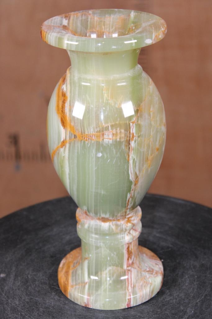 Big Polished GREEN BANDED ONYX Vase (1 of 5)