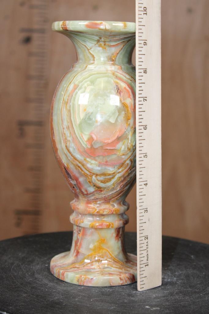 Big Polished GREEN BANDED ONYX Vase - 2