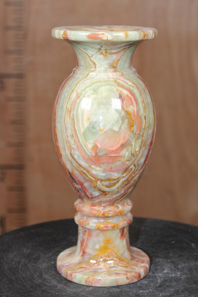 Big Polished GREEN BANDED ONYX Vase - 3