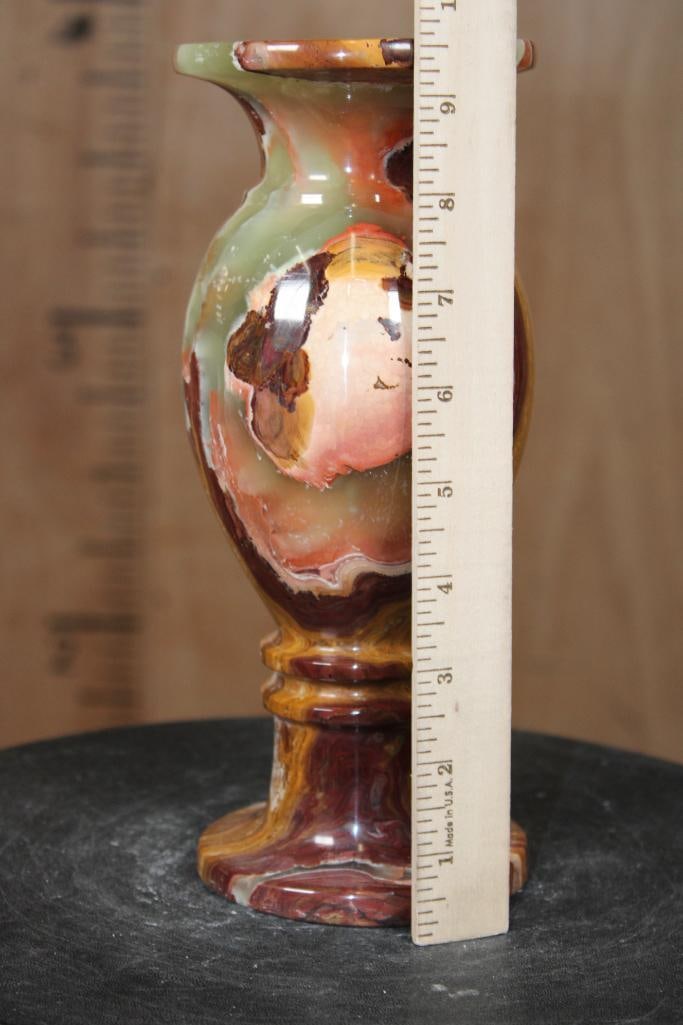 Big Polished GREEN BANDED ONYX Vase - 2
