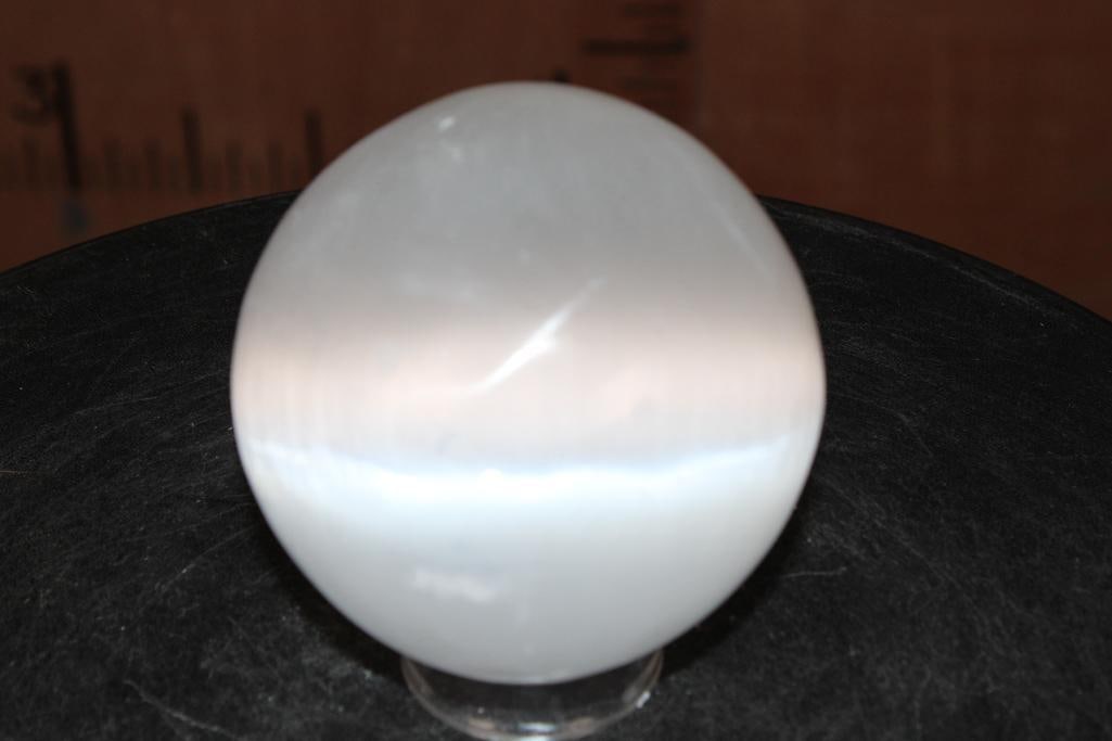 Big Polished SELENITE Mineral Sphere - 3