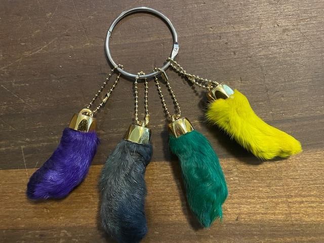 (30) "Good Luck" or "Lucky" RABBITS FEET Keychains or Purse Charms - 2