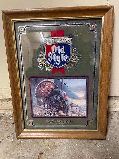 Heileman's Old Style Beer "Eastern Wild Turkey" Mirrored Advertisement from 1993 (1 of 5)