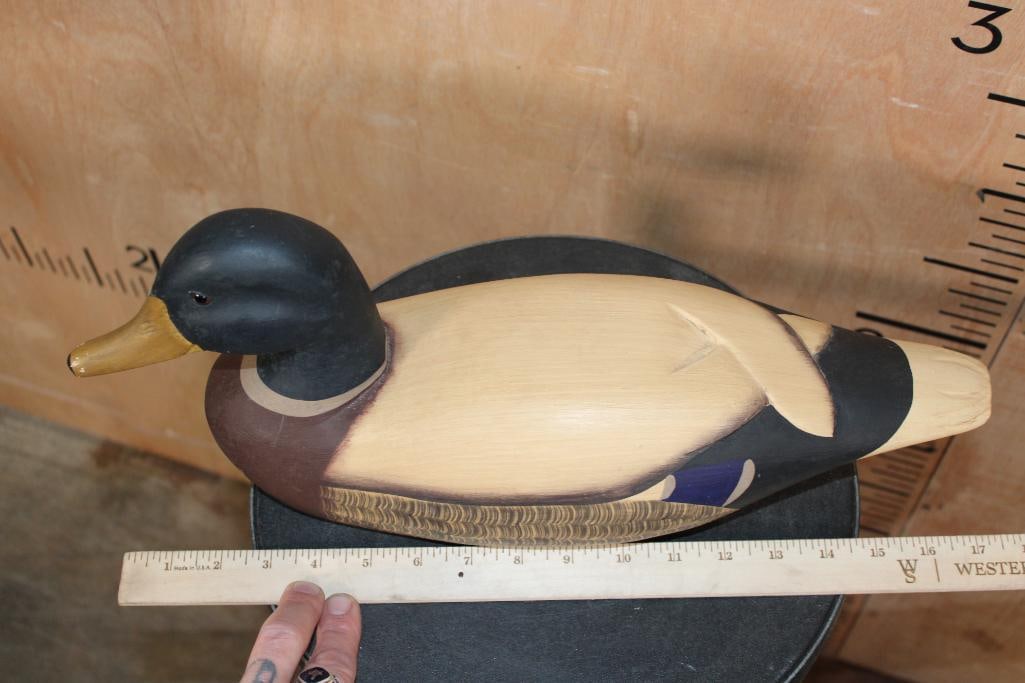 Original Hand-carved James Hadden signed DUCK DECOY - 2