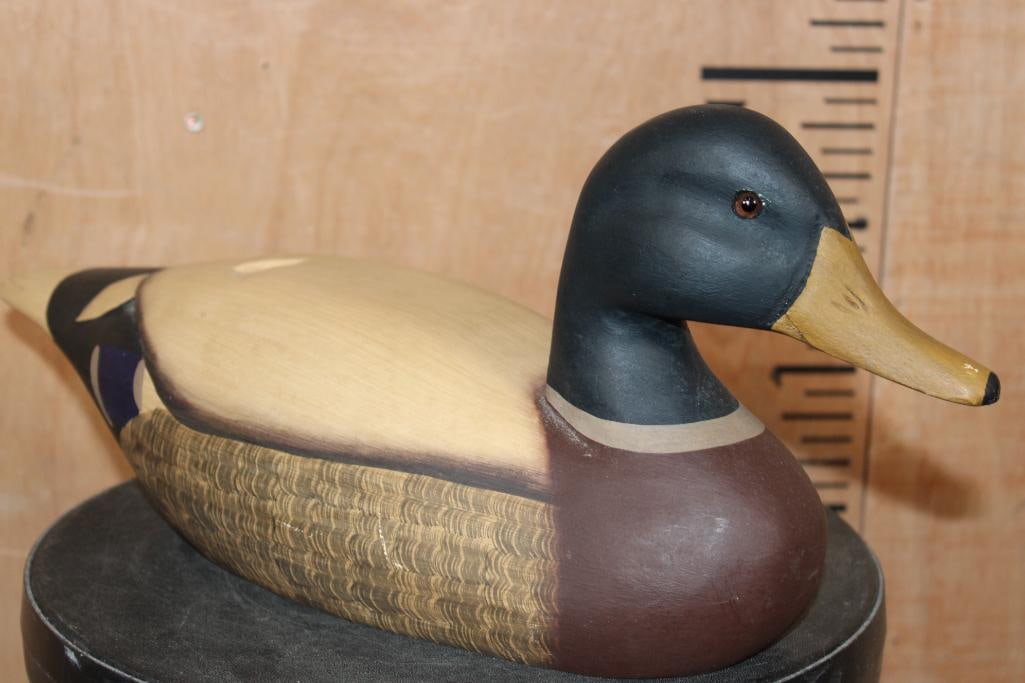 Original Hand-carved James Hadden signed DUCK DECOY - 5
