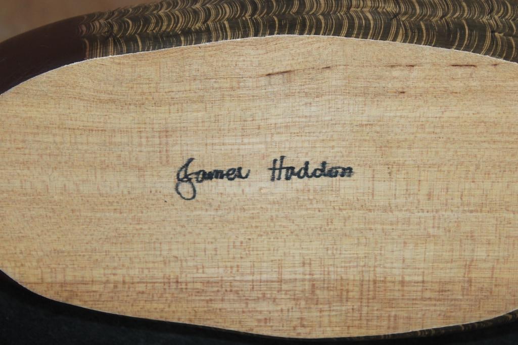 Original Hand-carved James Hadden signed DUCK DECOY - 7