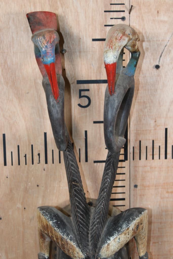 Hand-carved and Hand-painted GURO Ritual Mask from the Ivory Coast of Africa - 5