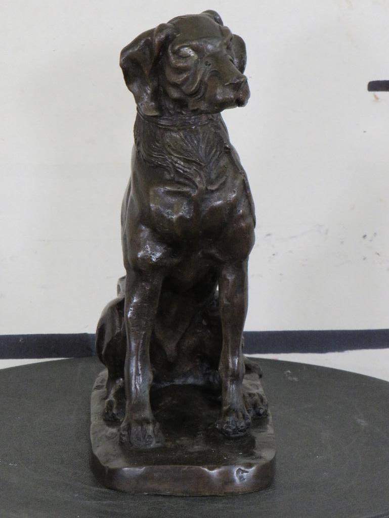 Sitting DOG Bronze Sculpture, Weight: 5 lbs - 3