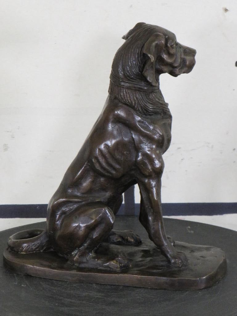 Sitting DOG Bronze Sculpture, Weight: 5 lbs - 4