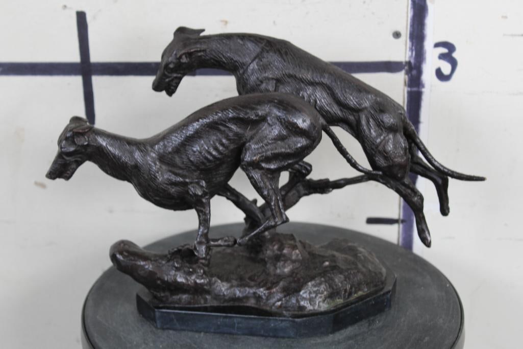 "Racing Hounds" Bronze Sculpture after Neil Campbell, Weight: 6 lbs (1 of 10)