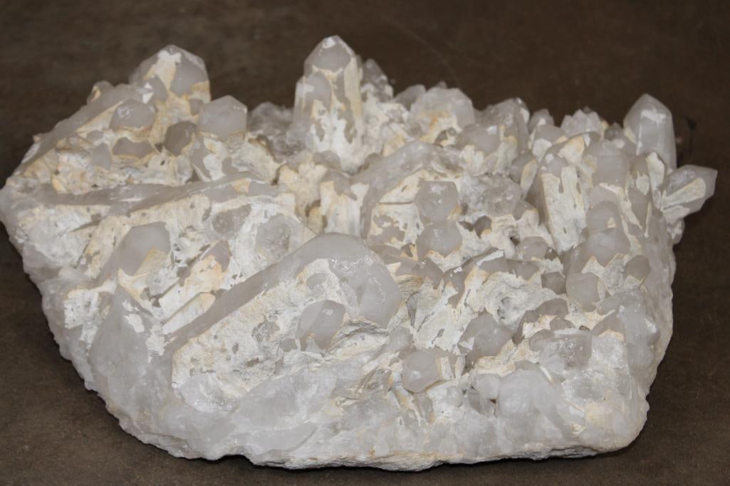 XL Natural CLEAR QUARTZ CRYSTAL and CALCITE Specimen, Weight: 19 lbs (1 of 10)