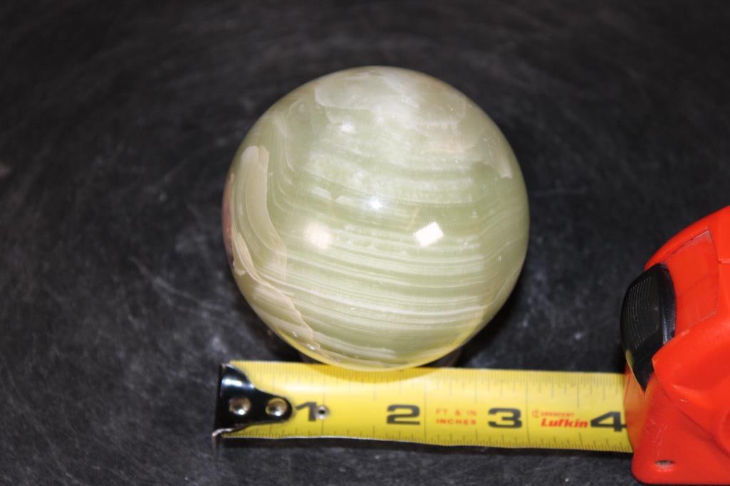 Polished GREEN ONYX Mineral Sphere - 2