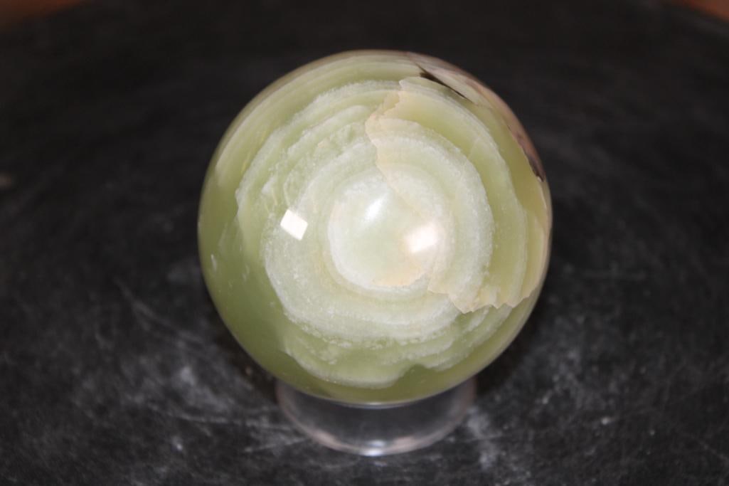 Polished GREEN ONYX Mineral Sphere - 5