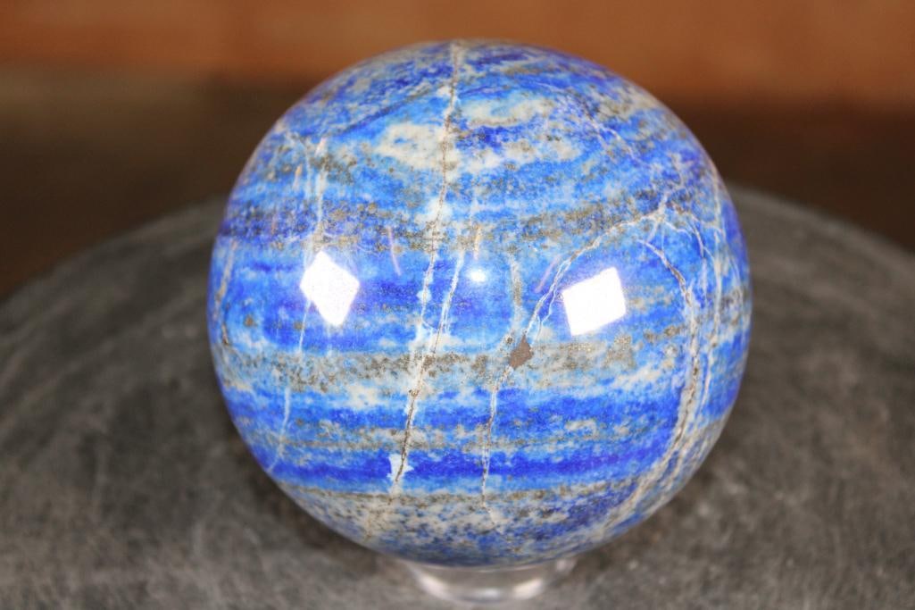 Big Polished BLUE LAPIS LAZULI Mineral Sphere, Weight: 5 lbs - 5