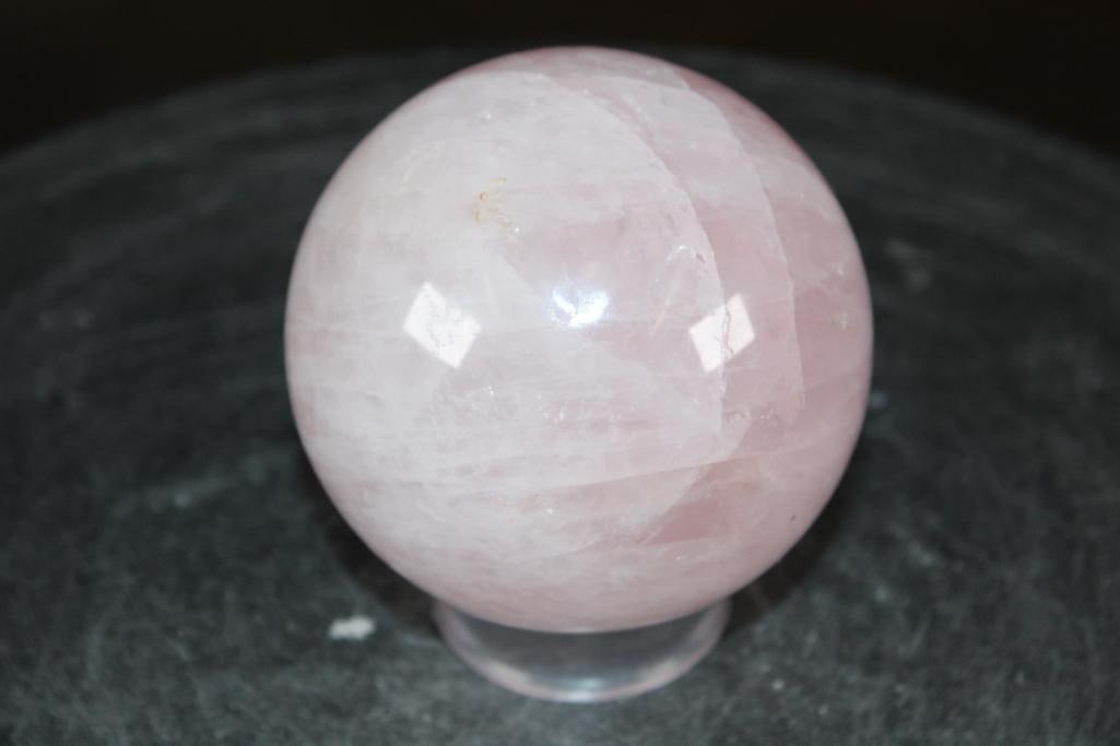 Polished ROSE QUARTZ Mineral Sphere, Weight: 1 lb - 4